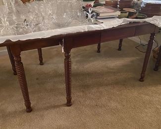 GORGEOUS Mint Cherry Mid-century Gate Legged Dining Table with Leaves