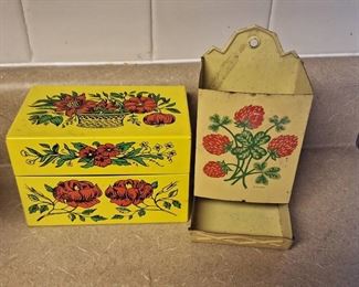 Recipe Box and Toothpick Holder