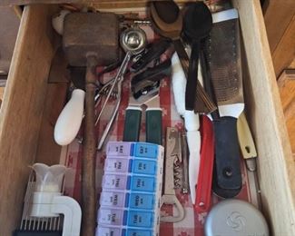 Cabinet Drawer of Kitchen Utensils