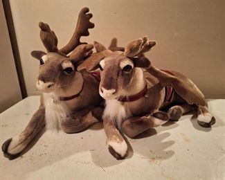 (2) Plush Reindeer