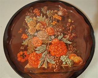 Beautiful Tin Serving Tray