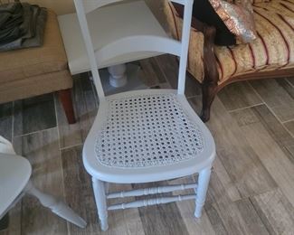 Off site Vintage Wood Chair Wicker Seat $20
