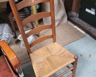 Wood/wicker seat chair $18