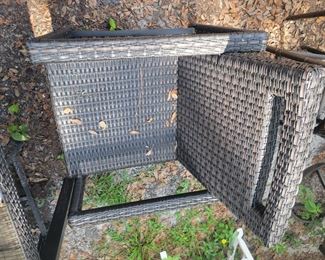 close up of chair for 7 PC Patio set.