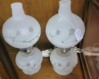 2 globe lights $70