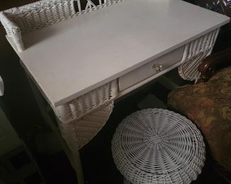 Wicker Vanity with stool $55