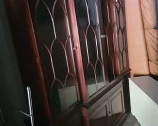 Display case as is missing glass on 1 door $75