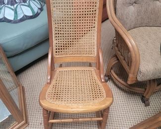 Wicker rocking chair $45
