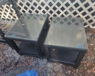 2 Patio side tables $35 each