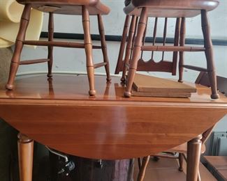 Drop Leaf table with 4 chairs $175