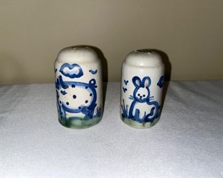 M. A. Hadley pottery Small salt and pepper