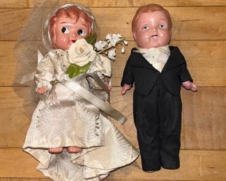 Vintage bride, and groom, Doll