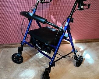 Drive walker with seat