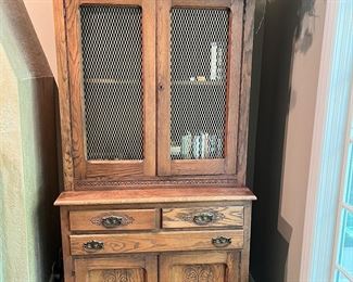 Vintage, large, oak hutch