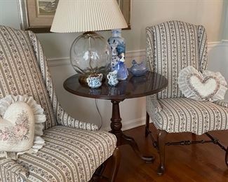 2 wingback chairs