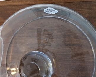 Blenko glass cake cover