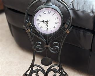 Gracewood Hollow Gladys Metal 24-inches High x 11-inches Wide Clock