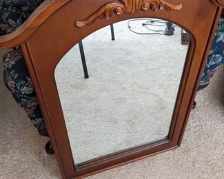 Decorative wood wall mirror