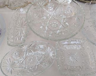 Anchor Hocking Star of David glass bowls and others