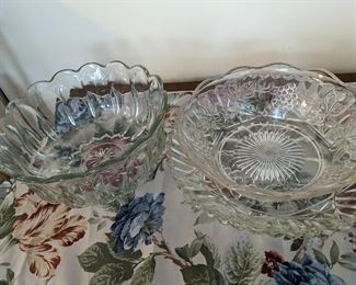 Cut glass bowls