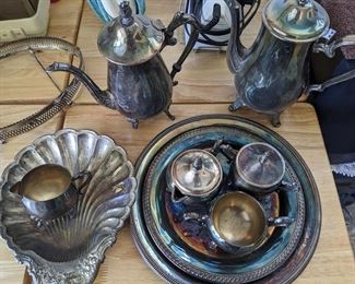 Silver plated tea set