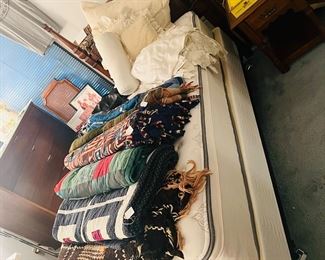 Twin Bed & Blankets 