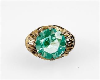 Fine Antique 14K Yellow Gold Gemstone Ring Size 7
