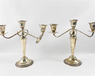 Prelude International Weighted Sterling Silver Candelabra 1909 Grams

