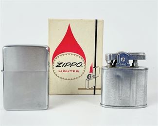 2 Vintage Zippo Lighters W/ Original Box & CMC Super Lighter
