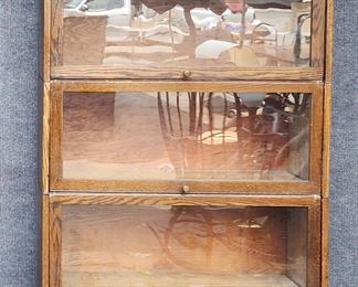 Vintage Lundstrom Little Falls Ny Lawyers Stacking Bookcase with Top & Base
