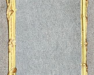 Vintage Giltwood Hollywood Regency Style Wall Mirror
