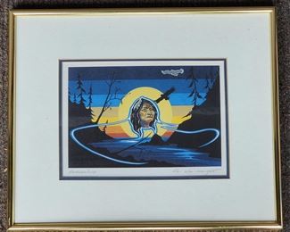 The Awakening Native American Nature Ke Sha Ona Lloyd Haarala Pencil Signed Framed Print
