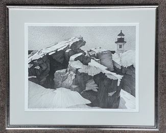 1983 Sap Barahart Maine After Wengen Roth 1/12 Framed and Matted
