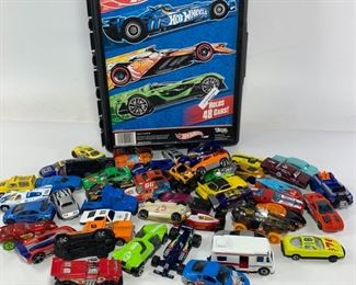 2012 Mattel Hotwheels Carrying Case Full of Vintage Hotwheels Cars And Some RedLines

