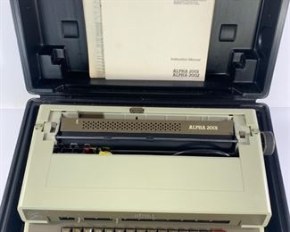 Royal Alpha 2001 Electronic Typewriter With Manuals and Case and Ink Reel Cartridge
