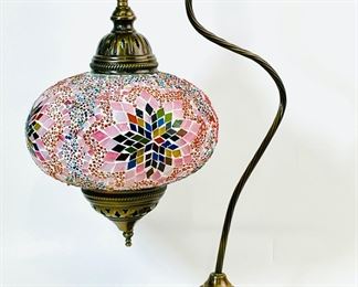 Turkish Moroccan Mosaic Boho Hippie Table Lamp In Great Working Conditions
