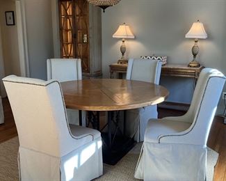 French Country iron base round table $800
