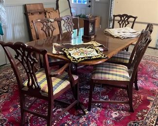 Mahogany dining table w/6 chairs $500 set