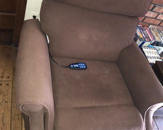 Brown electric recliner