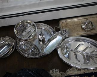 More silver plate serving pieces