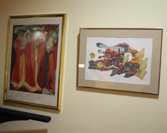 Amram Ebgi litho & Mane Katz print