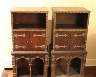 Pair Romweber? antique stands
