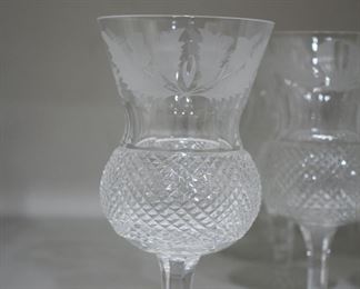 Edinburg crystal "Thistle" stemware