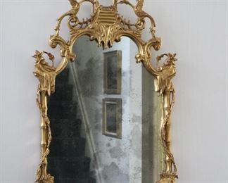 Chinese Chippendale gilt mirror