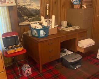 Antique wood office desk! 