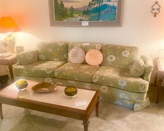 Fabulous Vintage Flexsteel Velour couch. Never used because it was in the formal living room. Ha! 