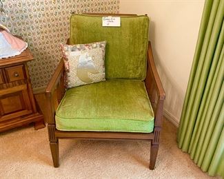 MCM Lime Green Velour chair!