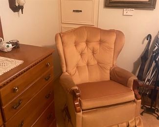 Velour recliner 