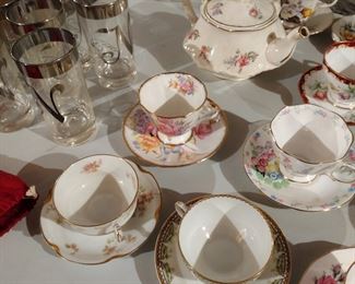 Vintage cup and saucer sets