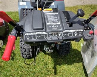 Control panel of Troy-Bilt snowblower